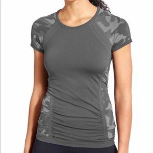 Athleta | Fastest Track Tee in Grey Camouflage I Size Small